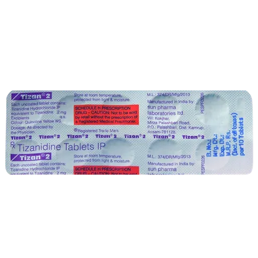 tizan 2mg tablet 10's